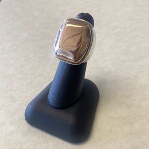 Silpada sterling silver 925 & faceted copper top ring size 6.5